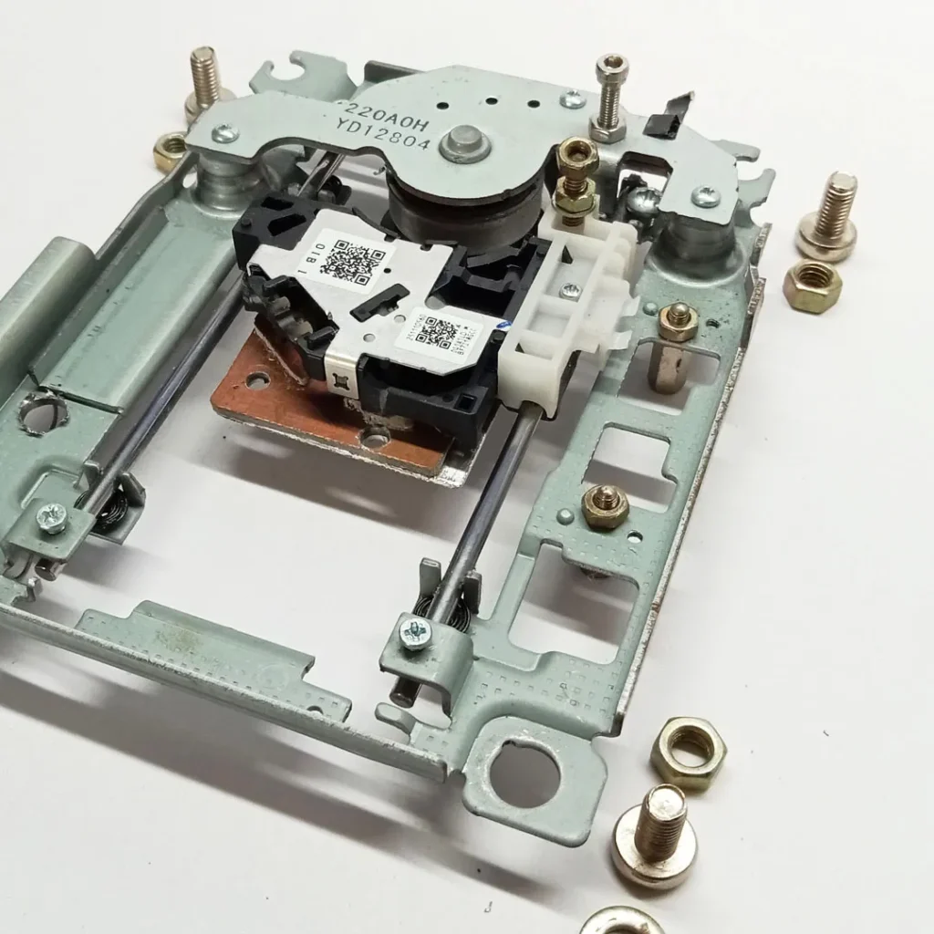 Modified CD drive mechanism, bottom view