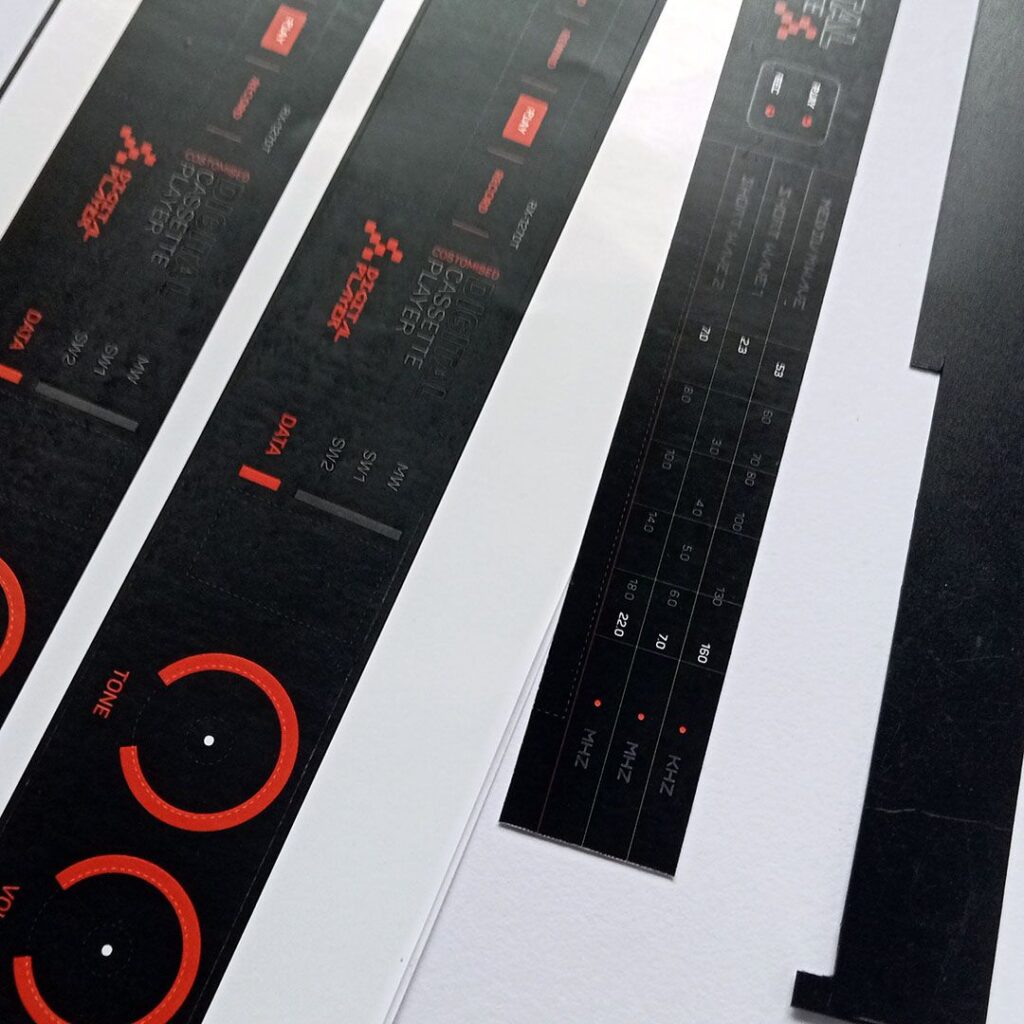 Panels and tuning range sticker prints