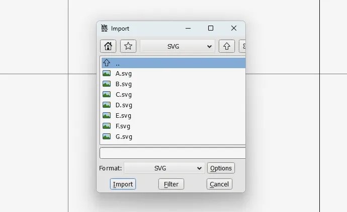 Selecting SVG file