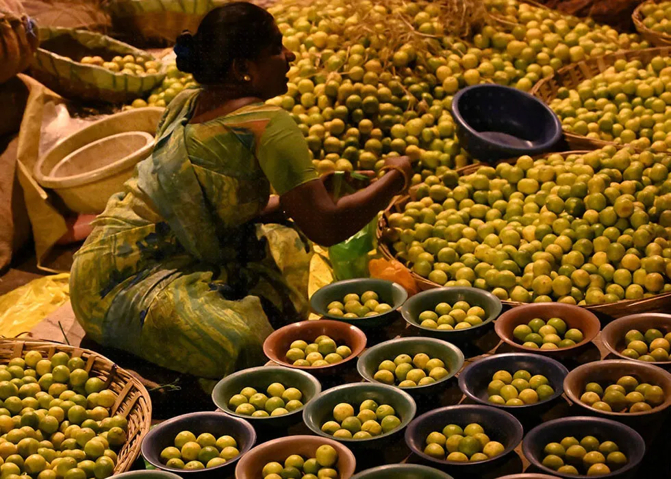 Woman selling lemon