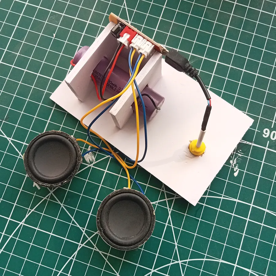 Speaker, Bluetooth module and battery