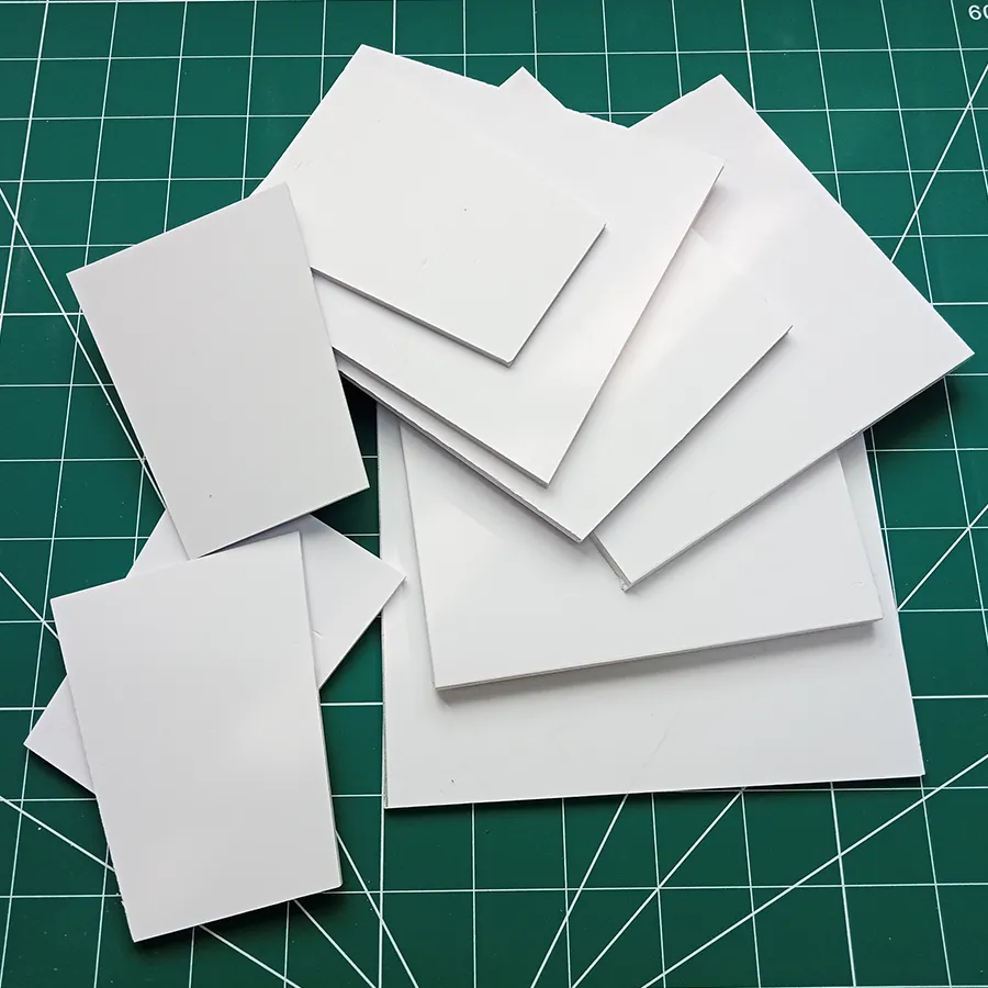 custom-cut foam board pieces